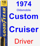 Driver Wiper Blade for 1974 Oldsmobile Custom Cruiser - Premium