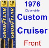 Front Wiper Blade Pack for 1976 Oldsmobile Custom Cruiser - Premium