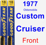 Front Wiper Blade Pack for 1977 Oldsmobile Custom Cruiser - Premium