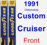 Front Wiper Blade Pack for 1991 Oldsmobile Custom Cruiser - Premium