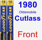 Front Wiper Blade Pack for 1980 Oldsmobile Cutlass - Premium