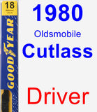 Driver Wiper Blade for 1980 Oldsmobile Cutlass - Premium