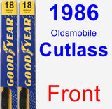 Front Wiper Blade Pack for 1986 Oldsmobile Cutlass - Premium