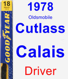 Driver Wiper Blade for 1978 Oldsmobile Cutlass Calais - Premium