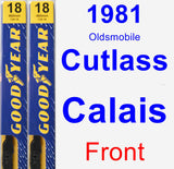 Front Wiper Blade Pack for 1981 Oldsmobile Cutlass Calais - Premium