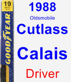 Driver Wiper Blade for 1988 Oldsmobile Cutlass Calais - Premium