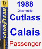 Passenger Wiper Blade for 1988 Oldsmobile Cutlass Calais - Premium