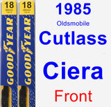 Front Wiper Blade Pack for 1985 Oldsmobile Cutlass Ciera - Premium