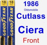 Front Wiper Blade Pack for 1986 Oldsmobile Cutlass Ciera - Premium