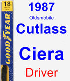 Driver Wiper Blade for 1987 Oldsmobile Cutlass Ciera - Premium