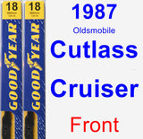 Front Wiper Blade Pack for 1987 Oldsmobile Cutlass Cruiser - Premium