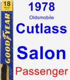 Passenger Wiper Blade for 1978 Oldsmobile Cutlass Salon - Premium