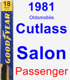 Passenger Wiper Blade for 1981 Oldsmobile Cutlass Salon - Premium