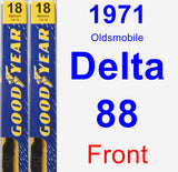 Front Wiper Blade Pack for 1971 Oldsmobile Delta 88 - Premium