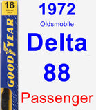 Passenger Wiper Blade for 1972 Oldsmobile Delta 88 - Premium