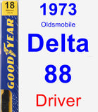 Driver Wiper Blade for 1973 Oldsmobile Delta 88 - Premium