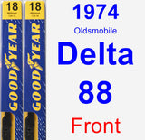 Front Wiper Blade Pack for 1974 Oldsmobile Delta 88 - Premium