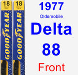 Front Wiper Blade Pack for 1977 Oldsmobile Delta 88 - Premium