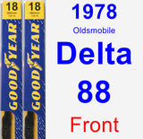 Front Wiper Blade Pack for 1978 Oldsmobile Delta 88 - Premium