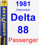 Passenger Wiper Blade for 1981 Oldsmobile Delta 88 - Premium