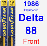 Front Wiper Blade Pack for 1986 Oldsmobile Delta 88 - Premium