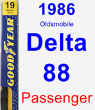 Passenger Wiper Blade for 1986 Oldsmobile Delta 88 - Premium