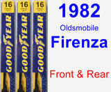 Front & Rear Wiper Blade Pack for 1982 Oldsmobile Firenza - Premium