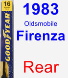 Rear Wiper Blade for 1983 Oldsmobile Firenza - Premium