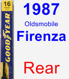 Rear Wiper Blade for 1987 Oldsmobile Firenza - Premium