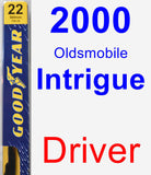 Driver Wiper Blade for 2000 Oldsmobile Intrigue - Premium