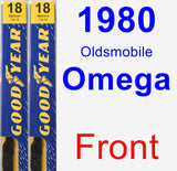 Front Wiper Blade Pack for 1980 Oldsmobile Omega - Premium