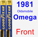 Front Wiper Blade Pack for 1981 Oldsmobile Omega - Premium