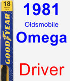 Driver Wiper Blade for 1981 Oldsmobile Omega - Premium