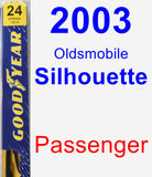 Passenger Wiper Blade for 2003 Oldsmobile Silhouette - Premium