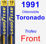 Front Wiper Blade Pack for 1991 Oldsmobile Toronado - Premium