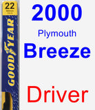 Driver Wiper Blade for 2000 Plymouth Breeze - Premium