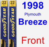 Front Wiper Blade Pack for 1998 Plymouth Breeze - Premium