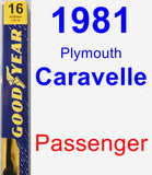 Passenger Wiper Blade for 1981 Plymouth Caravelle - Premium