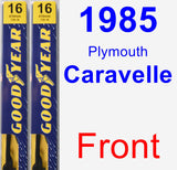 Front Wiper Blade Pack for 1985 Plymouth Caravelle - Premium