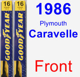 Front Wiper Blade Pack for 1986 Plymouth Caravelle - Premium