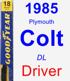 Driver Wiper Blade for 1985 Plymouth Colt - Premium