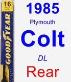 Rear Wiper Blade for 1985 Plymouth Colt - Premium