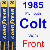 Front Wiper Blade Pack for 1985 Plymouth Colt - Premium