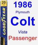 Passenger Wiper Blade for 1986 Plymouth Colt - Premium