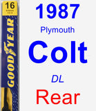 Rear Wiper Blade for 1987 Plymouth Colt - Premium