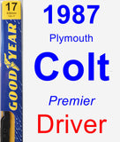 Driver Wiper Blade for 1987 Plymouth Colt - Premium