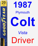 Driver Wiper Blade for 1987 Plymouth Colt - Premium