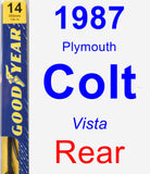 Rear Wiper Blade for 1987 Plymouth Colt - Premium