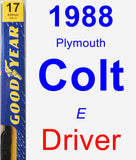 Driver Wiper Blade for 1988 Plymouth Colt - Premium