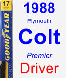 Driver Wiper Blade for 1988 Plymouth Colt - Premium